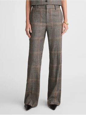 Madewell NW376 Plaid Tweed Trouser Pants Italian Fabric NWT Workwear